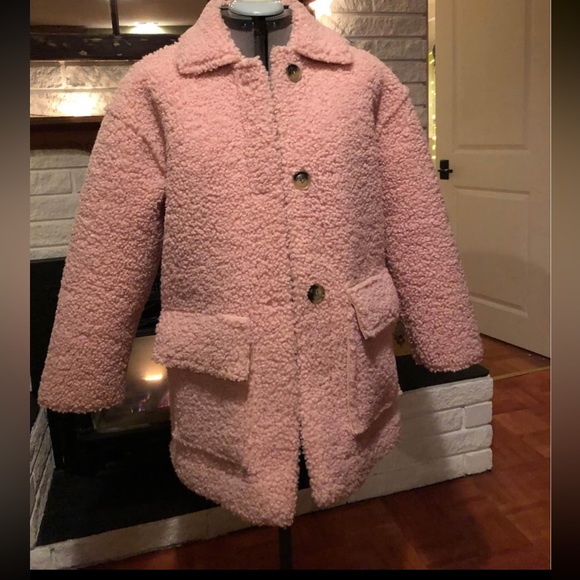New pink Sherpa jacket! Like new 😁 - Picture 2 of 2